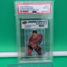 Upper Deck 2023-24 Series 2 Connor Bedard Population Count PC-60 100/100 PSA 10