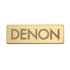 DENON stainless steel customize Logo Badge 60mm 2.36" X20mm 0.78" Gold