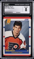 1990-91 SCORE #433 MIKE RICCI CGC 8