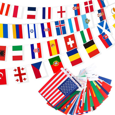 Banderas internacionales del mundo Banderines de 100 países Bandera mundial