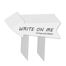 Blank Arrow Signs with Stakes 15 Pack 17 x 6 Inches Wedding White 15 Pack