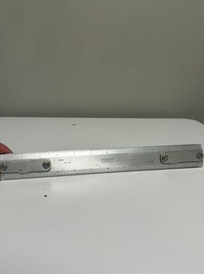 Vintage VEMCO 32 ND 9S15 Aluminum Drafting Ruler Straightedge 12''