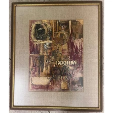 Original Art, Mixed Media, Collage, African American, Family, SIGNED by Artist