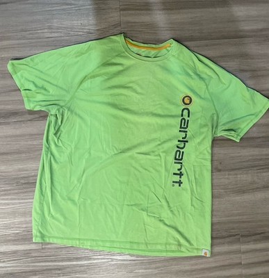 Vintage Carhartt Casual Wear  Short Sleeve Green Tshirt Mens Size 2XL P-P 24 ins