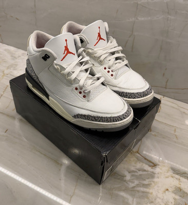 Jordan Air Jordan 3 Retro White Cement Reimagined DN3707-100 Men's Leather
