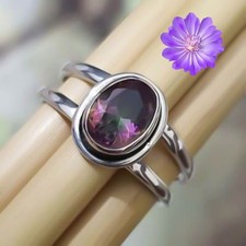 Amethyst Gemstone 925 Sterling Silver Ring Handmade Jewelry Ring For Gift