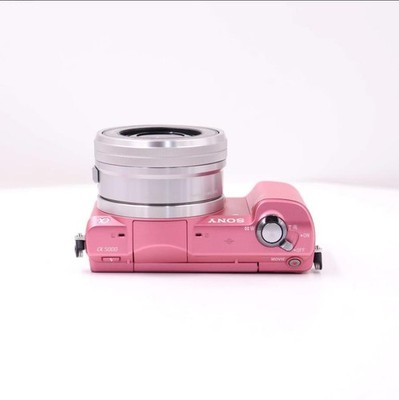 Sony a5000 Pink Mirrorless Camera + 16-50mm Silver Lens - 20.1MP
