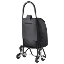 Stair Climbing Cart Foldable Shopping Cart 36L with Storage Bag 6 Wheels