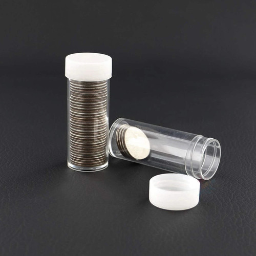 (17) BCW Brand Round Quarter Tubes - each tube holds 40 coins