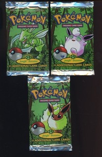 1999 WOTC Pokemon Jungle Foil Booster Pack Complete Art Set Sealed