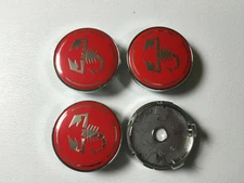 Set of 4 Scorpion Wheel Centre Caps Hub Alloy Top Quality 60mm Red/Silver