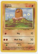 Diglett 47/102 Near Mint NM Common Base Set Pokemon Card 1999 WOTC