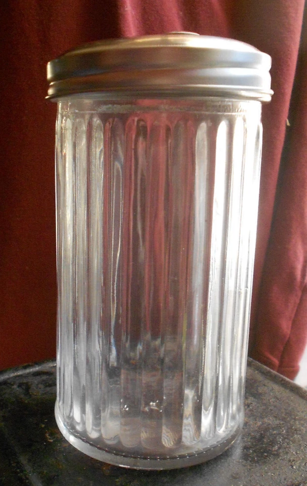 Dispensador de vidrio de azúcar con tapa de acero inoxidable anclaje vidrio transparente #2 Foto 2 de 4