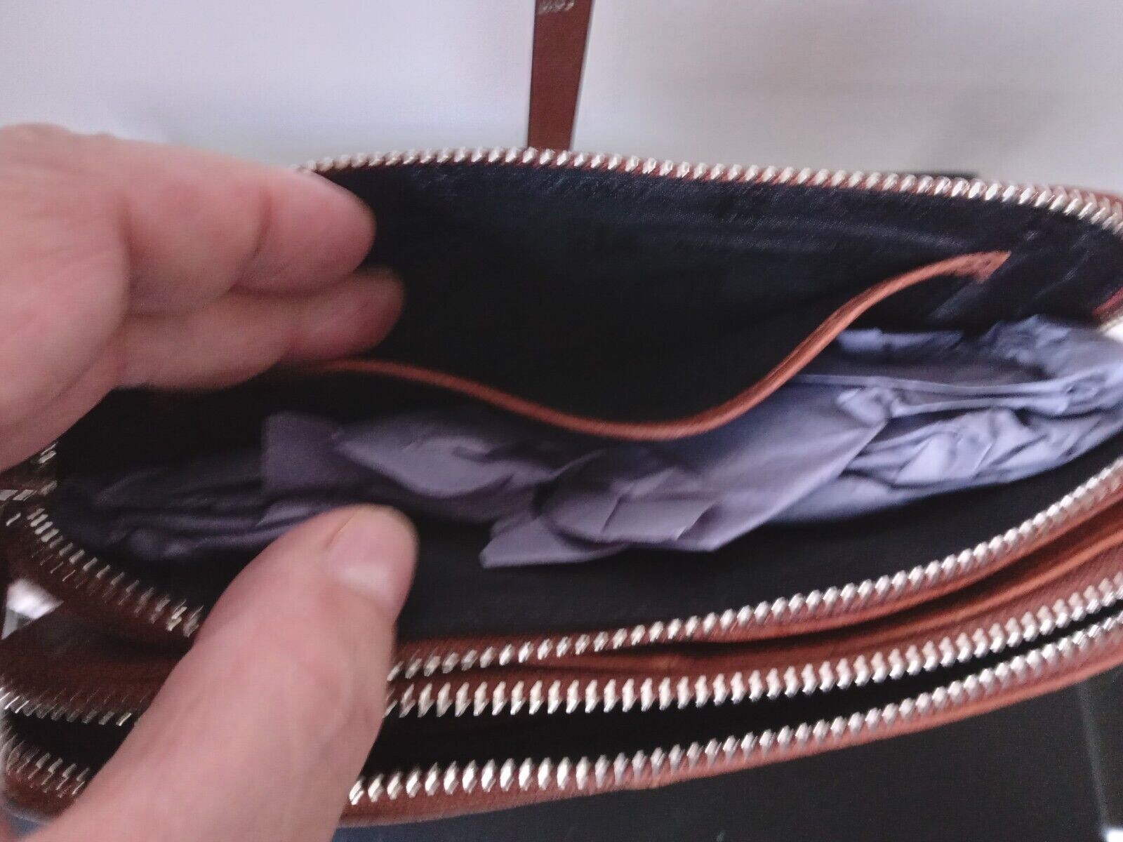 OSPREY LONDON JURA CROSSBODY BAG COGNAC CRUNCH LEATHER HANDBAG **RRP £