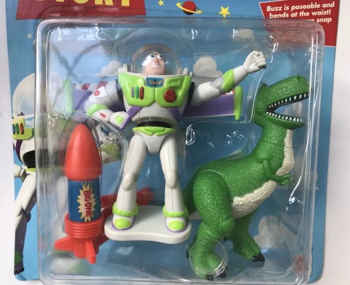 Disney Pixar Toy Story 2 Buzz Flies Home & Rex Rocket 3" 1999 NIP - Picture 3 of 10