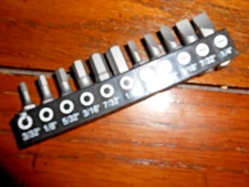 STANLEY UNBRANDED 11 TIP SCREWDRIVER BIT SET 1/4 IN HEX DR PZ , PH, FLAT & 1/4DR