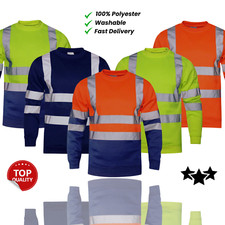 Hi Vis Crew Neck Sweatshirt HIGHVISIBILITY REFLECTIVE ROUND NECK WORKWEAR Jacket