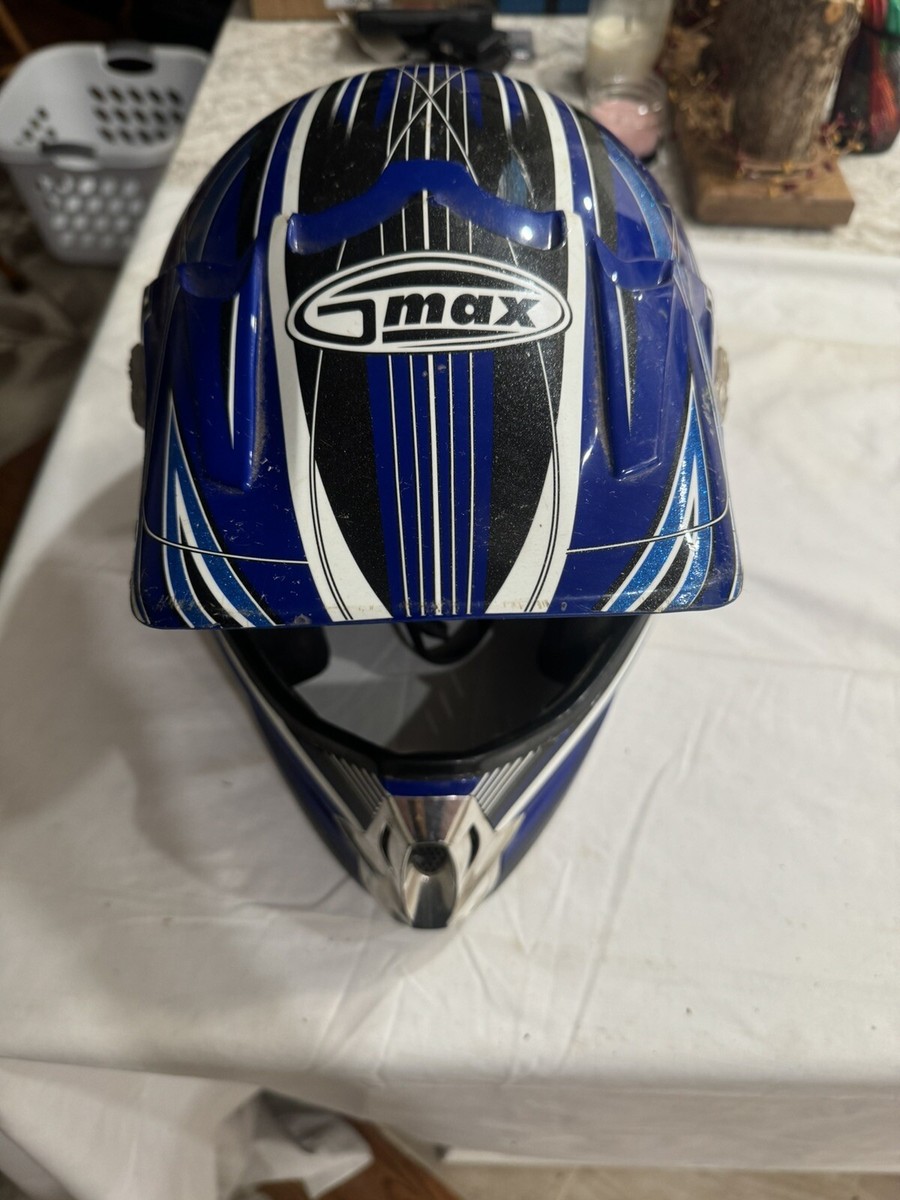 gmax 36x motorcycle helmet MX-46Y Unstable (Hi-Vis Orange/Blue, Small) Fully adjustable GMAX MD-01, DOT Approved Modular