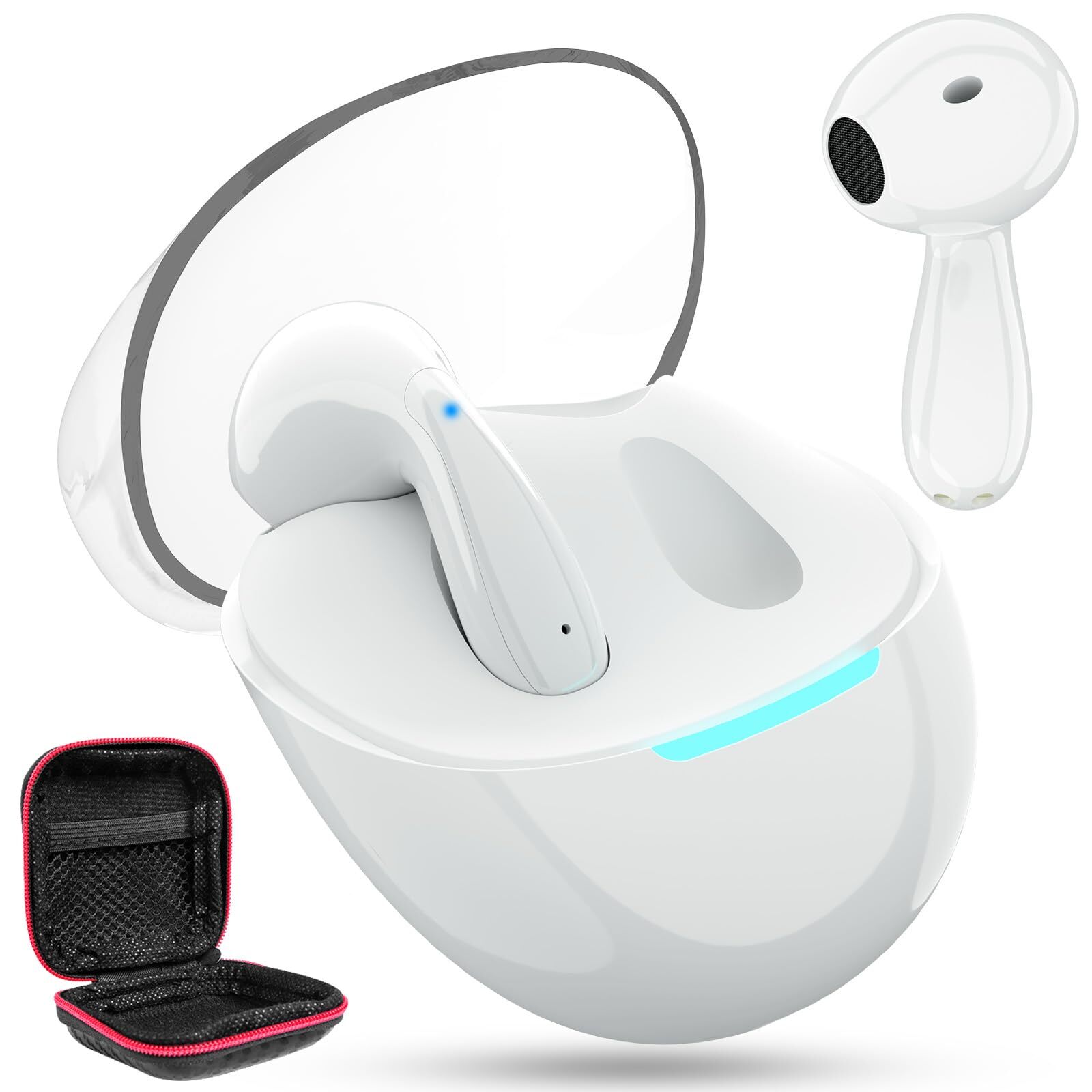 Wireless Earbuds with Mic for iPhone 16 15 14 Pro Max Galaxy S24 Ultra Blueto...-image