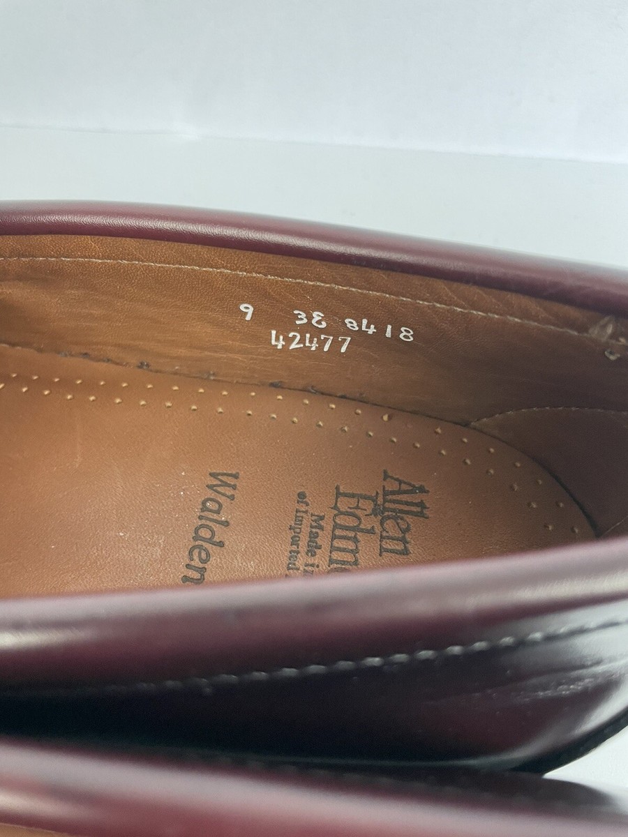 Allen Edmonds Men's Walden Penny Loafers Burgundy 9 EEE USA | eBay