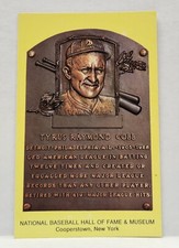 Vintage Postcard Tyrus Raymond Cobb Baseball Hall of Fame Plaque Unposted