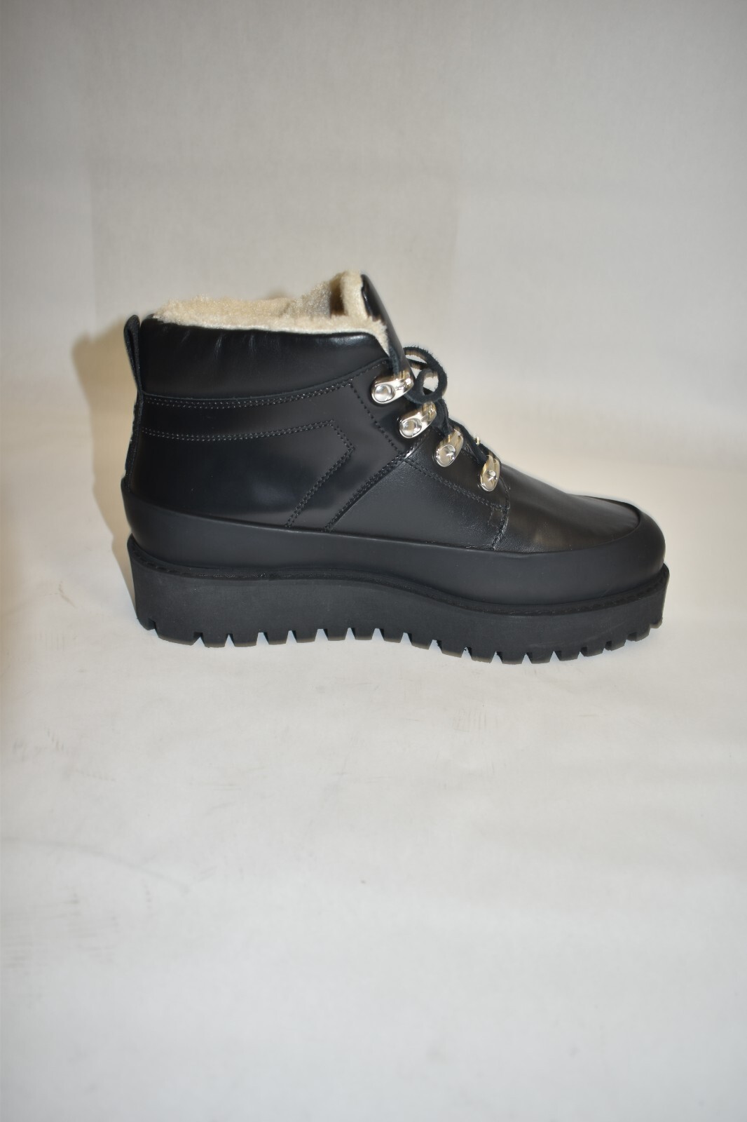 GANNI Women's Size 41 Leather Platform Hiking Ankle Boots image 6