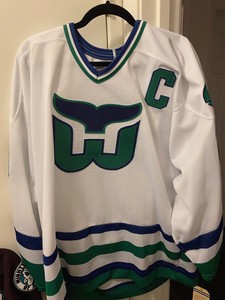 hartford whalers white jersey