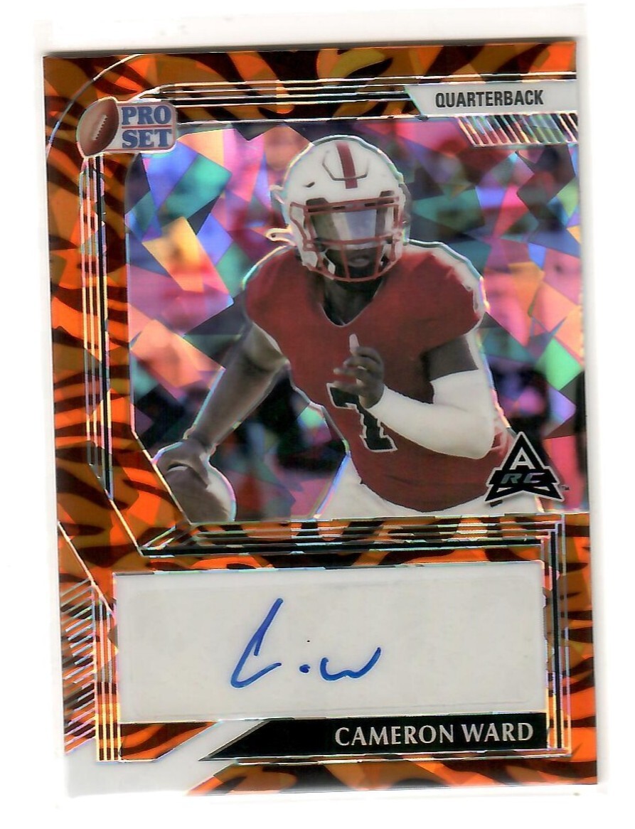 Cam Ward 2022 Leaf Pro set metal tiger stripe Rookie Auto #PA-CW1 SSP #'/d 5