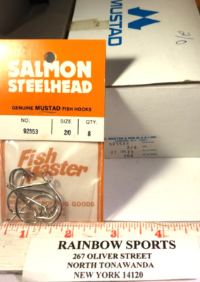 160ea. MUSTAD 92553 NICKEL Plated HOOKS NORWAY #2/0 Trout, Salmon & harness rigs