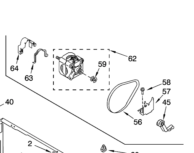 Secadora KitchenAid: correa de tambor (8066065 / 341241) {P3426} Foto 3 de 4