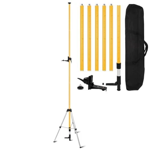 Laser Level Pole with Tripod, Telescoping Laser Level Tripod, 13.8 4.2m
