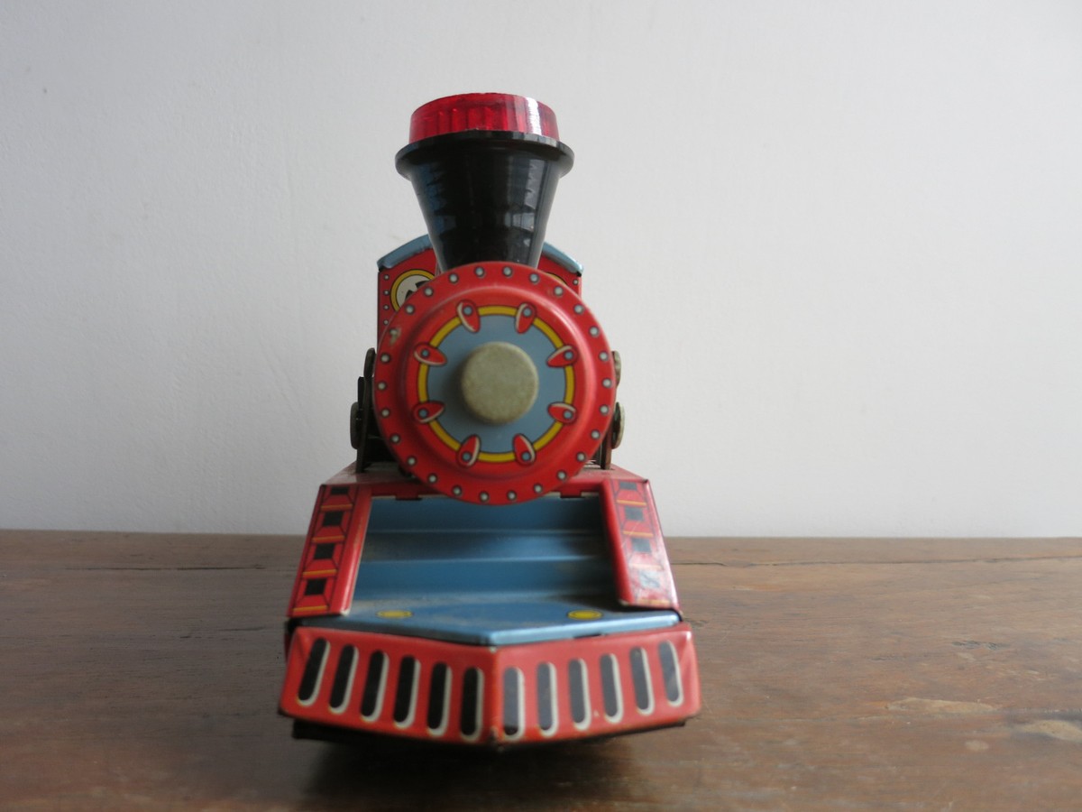 Jouet Ancien Locomotive Tôle Western Sérigraphiée Années 50/60