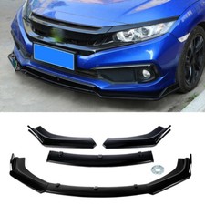 Front Bumper Lip Spoiler Splitter Body Kit Glossy Black For Honda Civic Accord