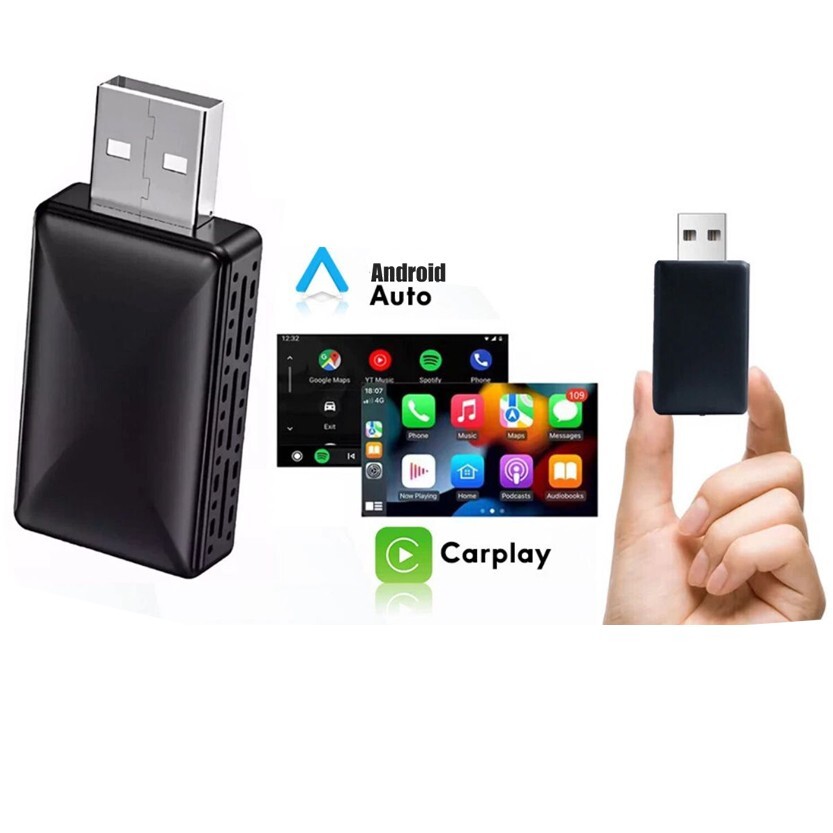 Mini Adattatore Dongle CarPlay Android Auto Cablato a Wireless Stereo di Serie - Immagine 1