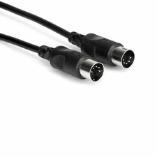  PAIR Hosa MID-310BK MIDI Cable, 5-pin DIN to Same, 10 ft