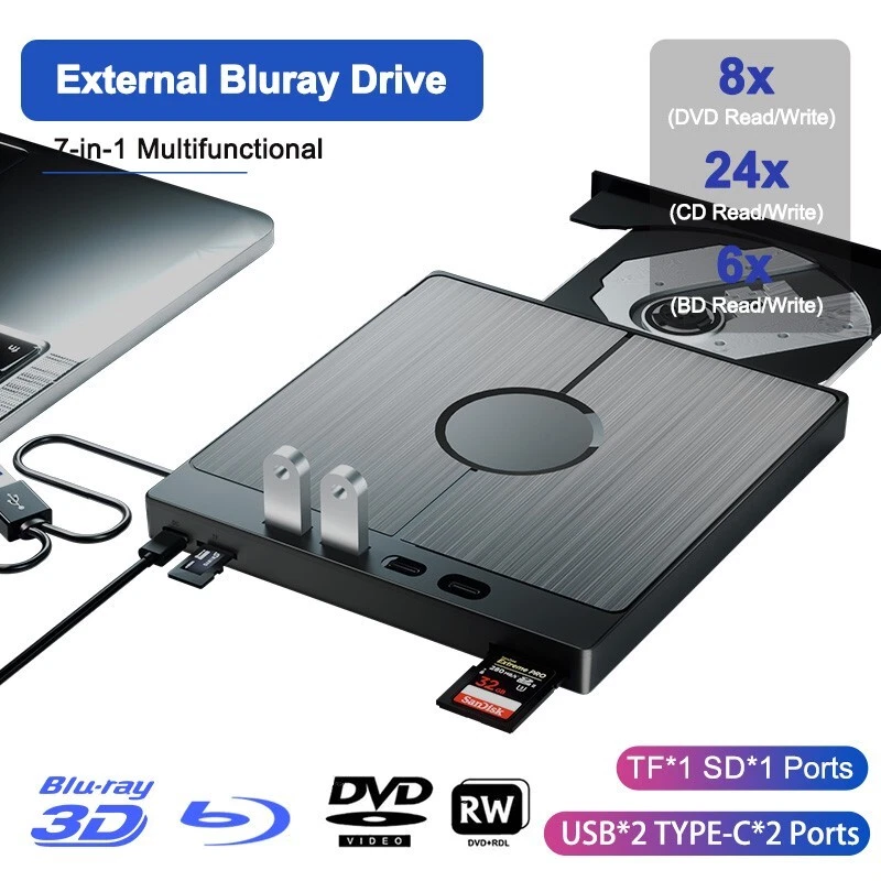 DVD-RW Dual Layer Blu-ray BD-R External CD, DVD & Blu-ray Drives
