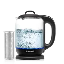 Chefman 1.7 Liter Electric Kettle With Tea Infuser, Cordless  Assorted Styles 