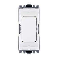 MK Grid Switch 10A 1 Way Single Pole White K4881WHI
