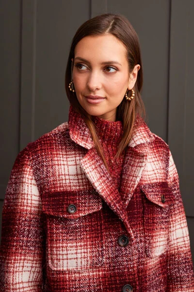 Tribal BOUCLE PLAID JACKET WITH NOTCH COLLAR | eBay