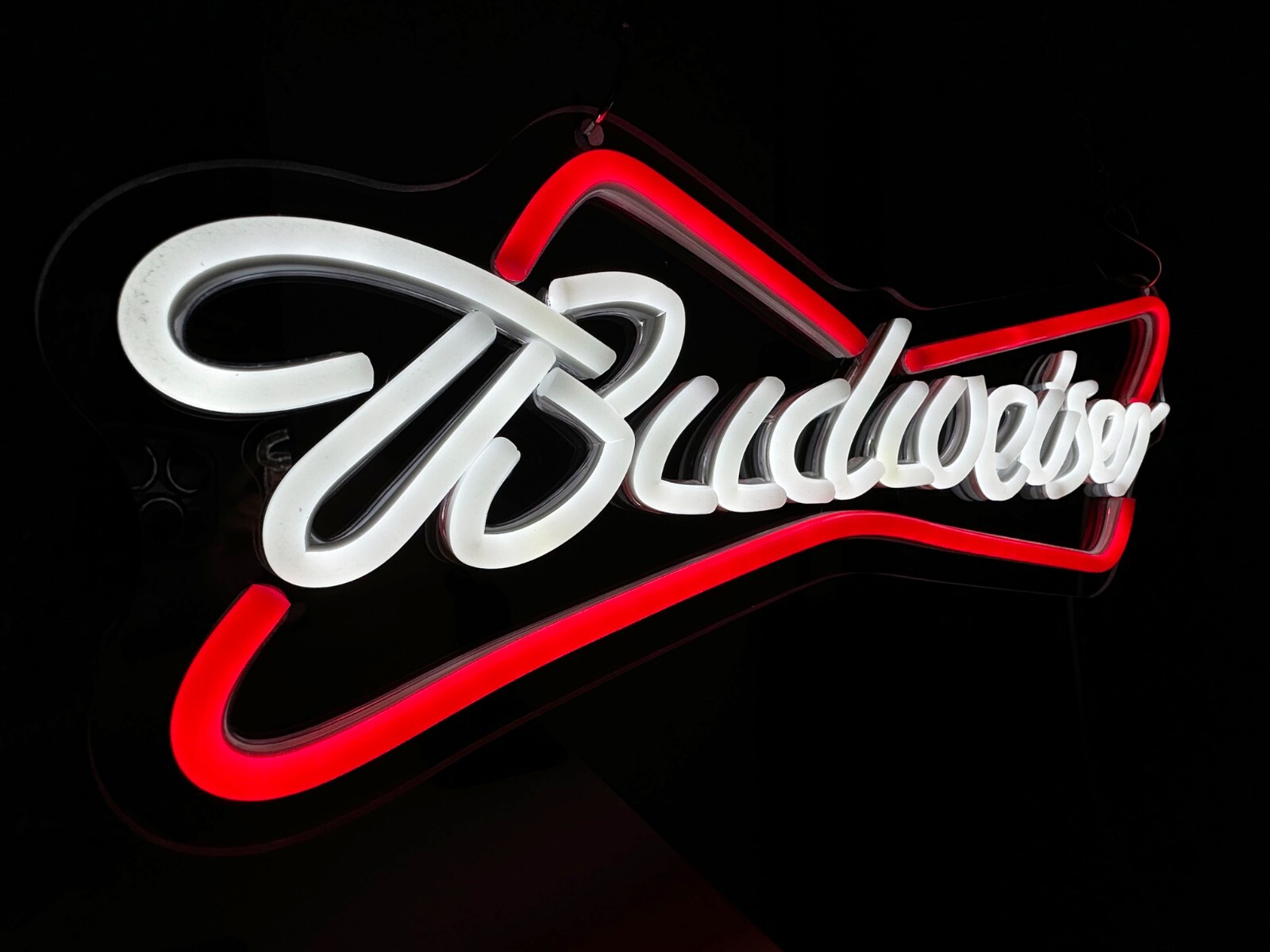 Budweiser Neon Sign Light Beer Bar Pub Club Wall Decor Red