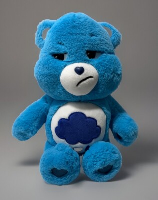 Care Bears Basic Fun 14'' Grumpy Bear Blue Rain Cloud Stuffed Animal Plush