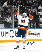 JOHNNY BOYCHUK signed 8x10 photo NEW YORK ISLANDERS c