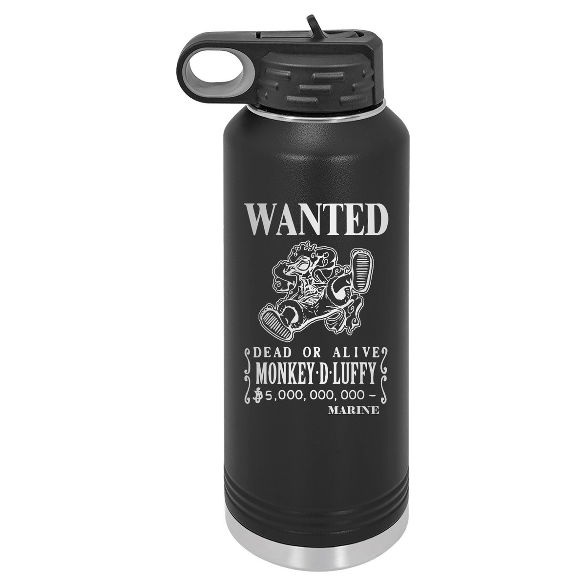 BIOCLOD One Piece Wasserflasche – Aluminium, 600 Ml, Mit Luffy-Sunset-Motiv – Wiederverwendbar & Leicht
