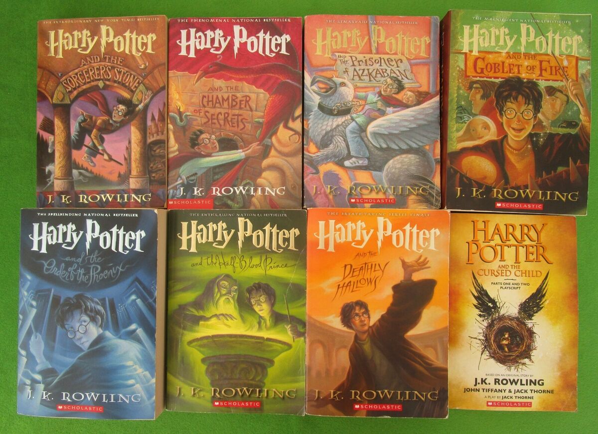 Harry Potter Book Set 1-7 Series 1st Edition Trade Scholastic Paperback