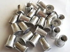 25pcs  M10x1.5 10mm Flat Head Aluminum Rivet Nut rivnut Insert Nut M10