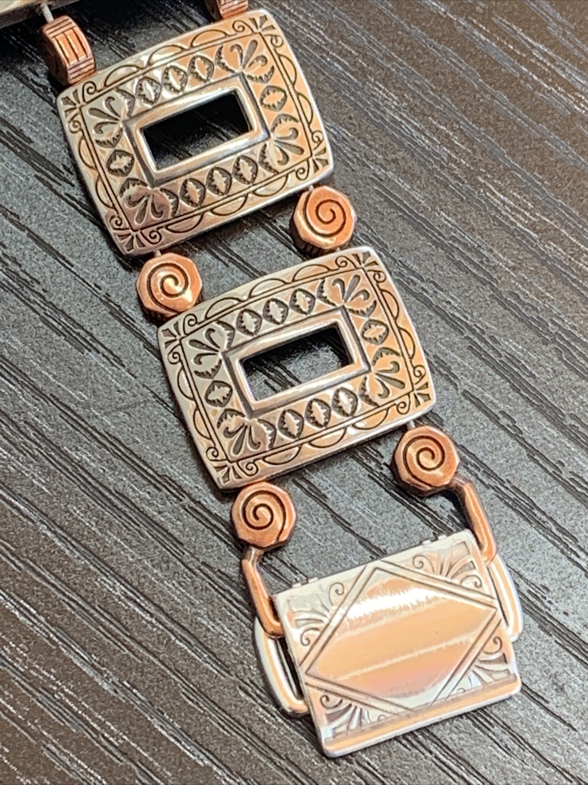 Signed Brighton Quality Silver Copper Southwester… - image 9