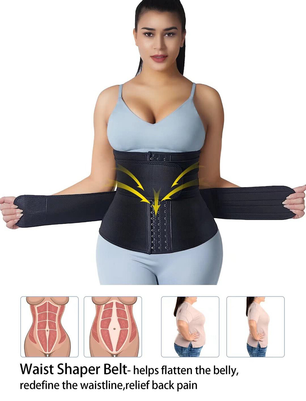 Postpartum Belly Wrap Band for Women - Post-Surgery Body Shaper & Recovery Support-image