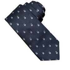 Murano Sport Black Gray Novelty Padlock Men's Necktie 2.5"
