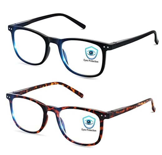Blue Light Blocking Glasses, Blue Blocker Computer Tortoise + Black transparent