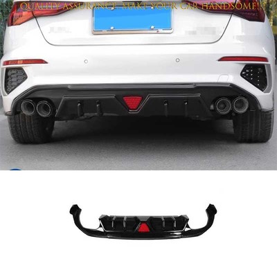 For Audi A3 2022-2024 Bright Black S3 Style Rear Bumper Lip Diffuser Bodykit 1PC